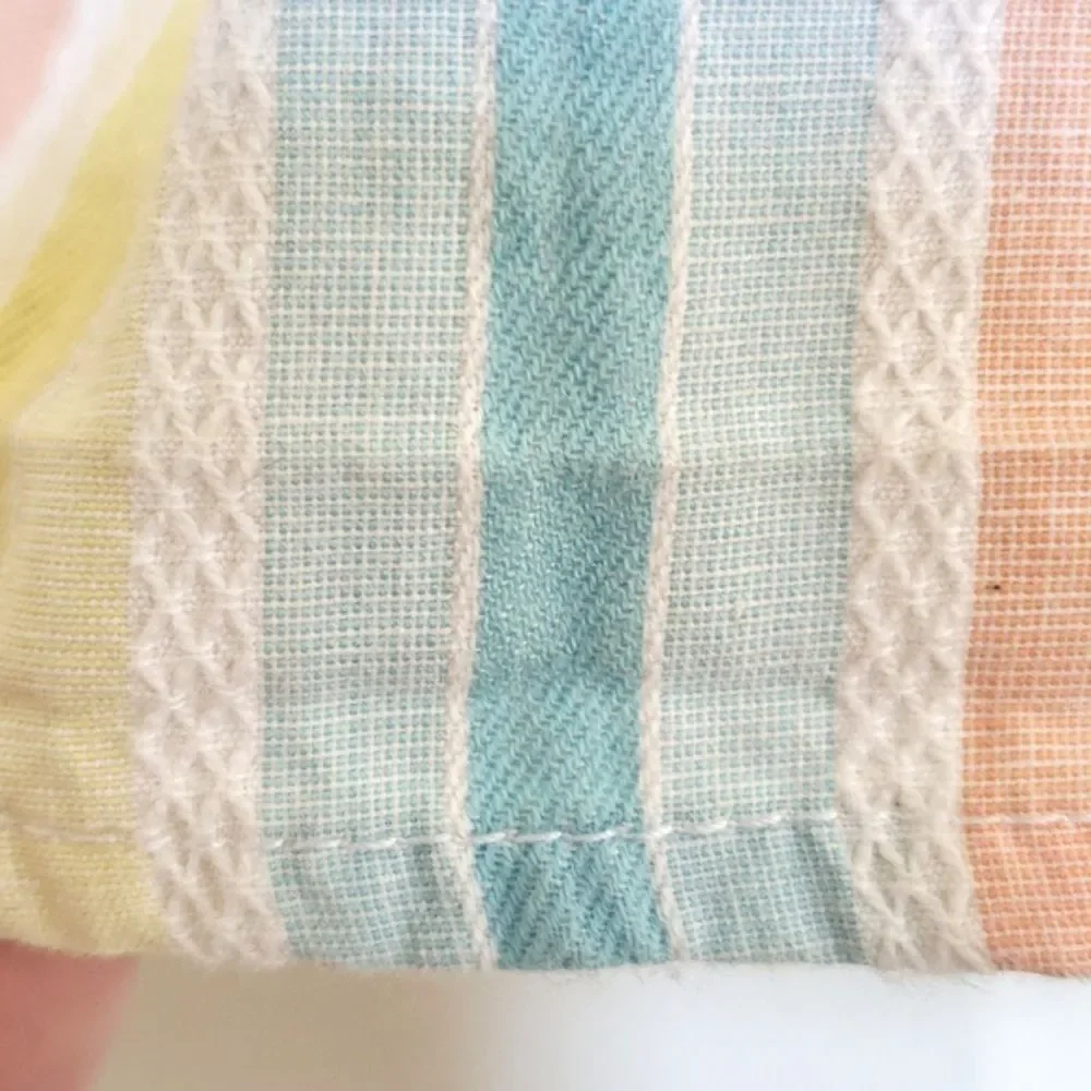 Anthropologie Odille Pastel Stripe Drop Waist Pleated Cotton A-Line Skirt 0 - Picture 6 of 9